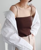 【その他のブランド/Other】のコットンスムース カップ付き キャミソール ブラウン|ID: prp329100004594774 ipo3291000000032643680