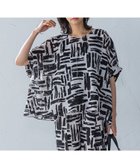 【ロートレ アモン/LAUTRE AMONT】の麻調ボイルプリントブラウス≪洗濯機で洗える≫ ブラック系その他|ID: prp329100004594805 ipo3291000000032643999