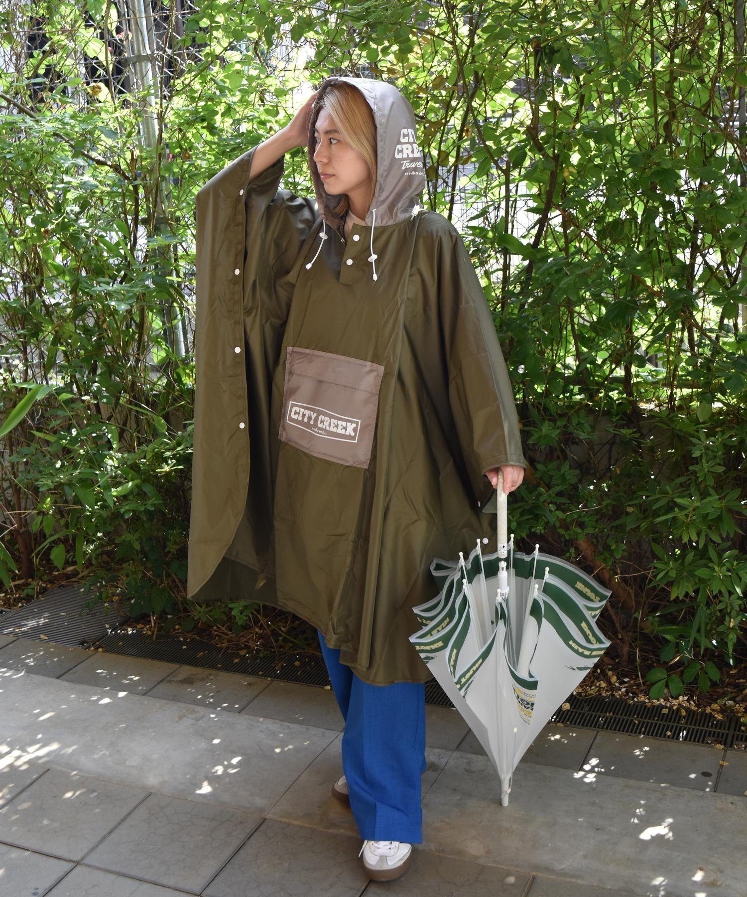 【ニコアンド/niko and】の【CITY CREEK】バイカラーレインポンチョ 人気、トレンドファッション・服の通販 founy(ファニー) 　ファッション　Fashion　レディースファッション　Ladies' Fashion Online　アウター　Coat Outerwear　ポンチョ　Ponchos　アウトドア　Outdoor　コンパクト　Compact　軽量　Lightweight　スポーツ　Sports　おすすめ　Recommend　 other-1|ID: prp329100004594842 ipo3291000000032644670