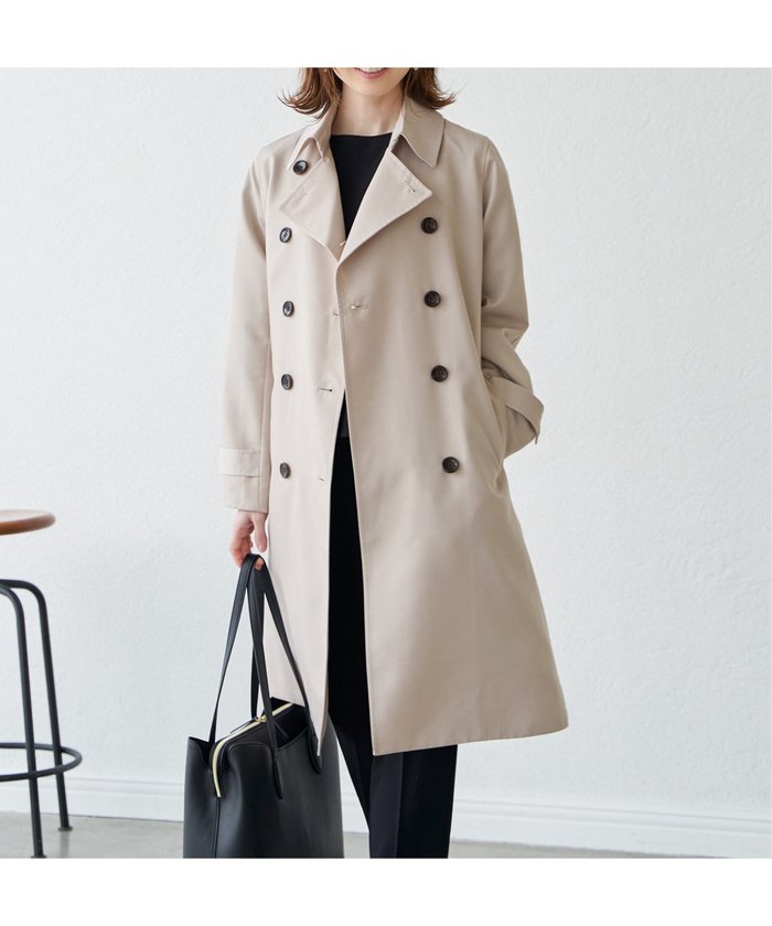 【イッカ/ikka】の撥水ロングトレンチコート インテリア・キッズ・メンズ・レディースファッション・服の通販 founy(ファニー) https://founy.com/ ファッション Fashion レディースファッション Ladies' Fashion Online アウター Coat Outerwear コート Coats トレンチコート Trench Coats ツイル Twill フォーマル Formal ロング Long エレガント 上品 Elegant ビジネス 仕事 通勤 Business |ID: prp329100004594850 ipo3291000000032644759