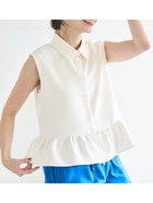 【コカ/COCA】のギャザー切替ノースリーブブラウス Ivory|ID: prp329100004594865 ipo3291000000032644921