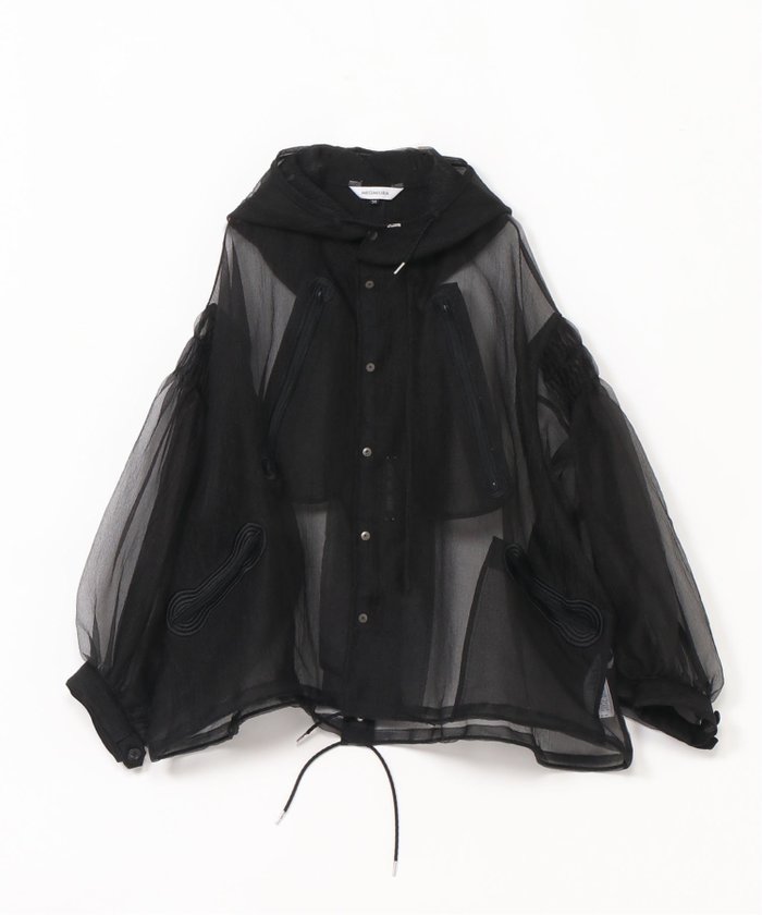 【その他のブランド/Other】のSee-through Pin tuck Short Mods Jacket インテリア・キッズ・メンズ・レディースファッション・服の通販 founy(ファニー) https://founy.com/ ファッション Fashion レディースファッション Fashion for Women アウター Coat / Outerwear Collection レディースジャケット・軽アウター Jackets オーガンジー Organza Fabric コンパクト Compact, Small Size フロント Front, Front Design ポケット Pocket, Pocket Detail |ID: prp329100004594871 ipo3291000000032645013