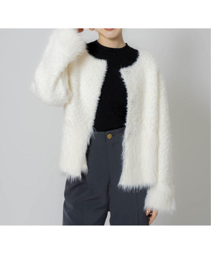 【ノエラ/Noela】の切替シャギージャケット インテリア・キッズ・メンズ・レディースファッション・服の通販 founy(ファニー) https://founy.com/ ファッション Fashion レディースファッション Ladies' Fashion Online アウター Coat Outerwear ジャケット Jackets ジャケット Jacket フロント Front ポケット Pocket 切替 Switching |ID: prp329100004594874 ipo3291000000032645102