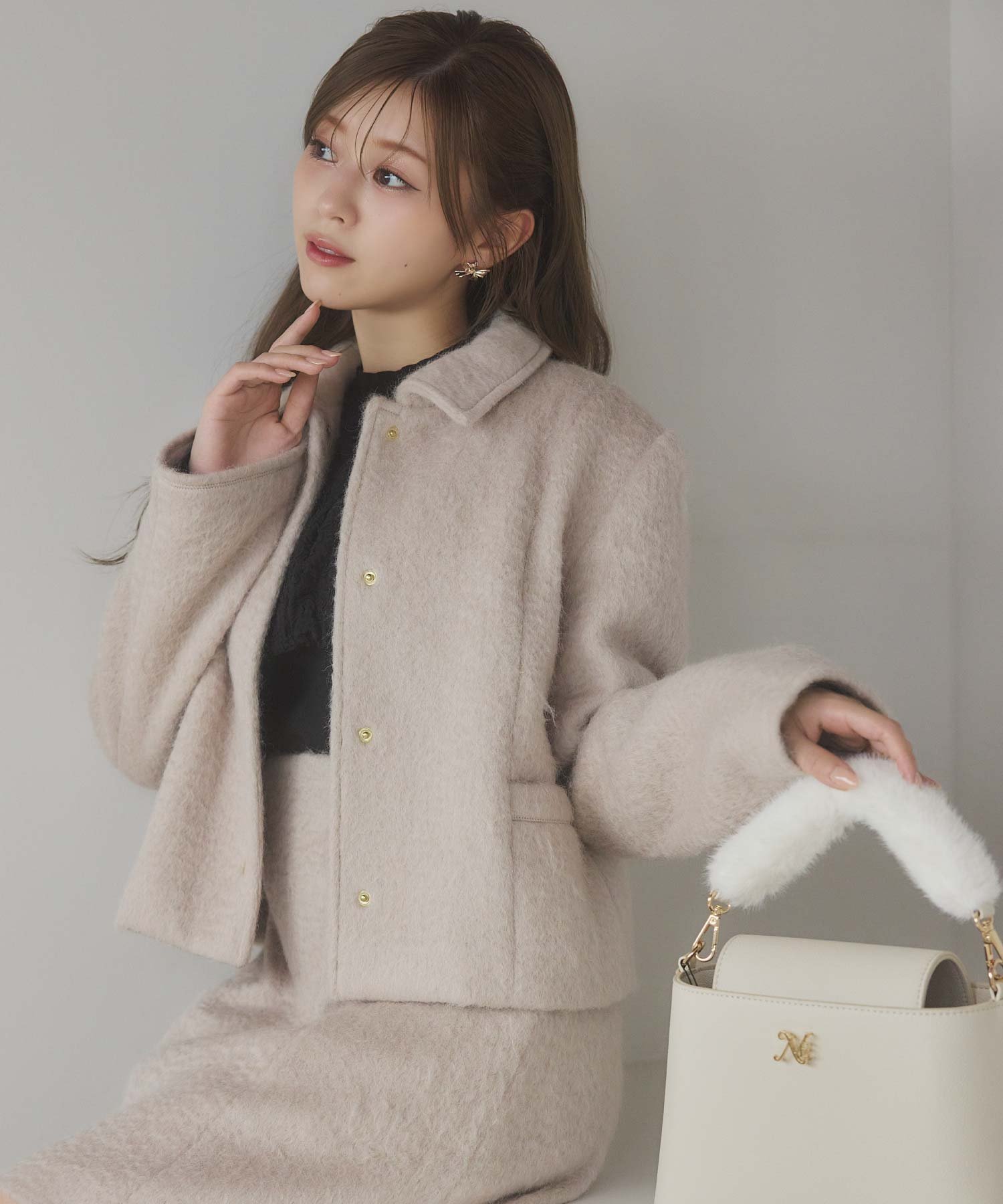 【ノエラ/Noela】のシャギージャケット インテリア・キッズ・メンズ・レディースファッション・服の通販 founy(ファニー) 　ファッション　Fashion　レディースファッション　Fashion for Women　アウター　Coat / Outerwear Collection　レディースジャケット・軽アウター　Jackets　おすすめ　Recommended / Our Picks　ジャケット　Jacket, Outerwear　セットアップ　Set-Up, Coordinated Outfit　トレンド　Trend, Trending Now　ポケット　Pocket, Pocket Detail　ベージュ|ID: prp329100004594876 ipo3291000000032645179