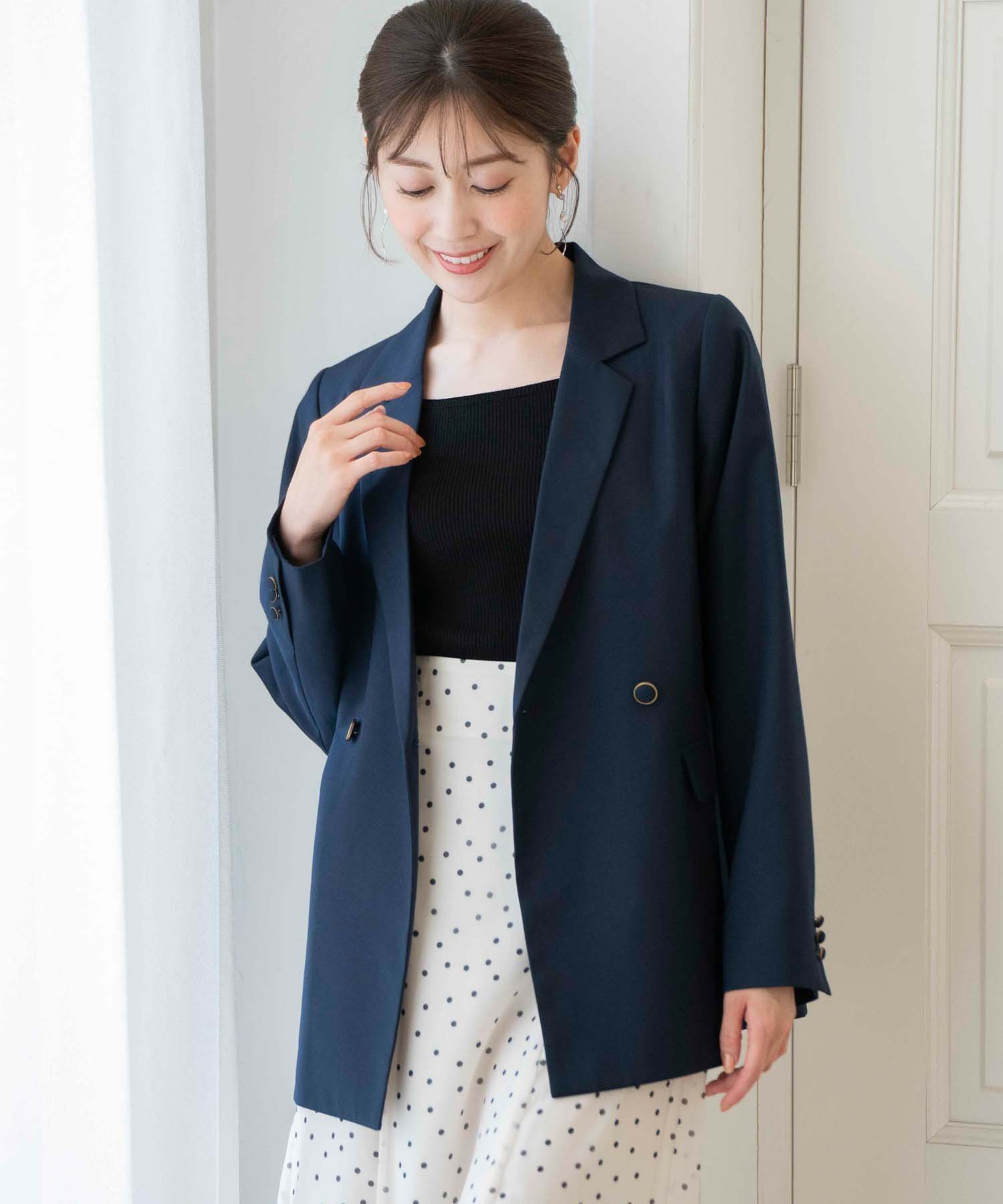 【ノエラ/Noela】のオーバーサイズテーラードジャケット インテリア・キッズ・メンズ・レディースファッション・服の通販 founy(ファニー) 　ファッション　Fashion　レディースファッション　Ladies' Fashion Online　アウター　Coat Outerwear　ジャケット　Jackets　テーラードジャケット　Tailored Jackets　フェミニン　Feminine　ベーシック　Basic　ポケット　Pocket　ネイビー|ID: prp329100004594879 ipo3291000000032645212