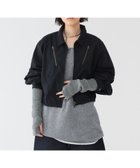 【ビームス ウイメン/BEAMS】のmaturely / コットン シルク ジッパー ブルゾン BLACK|ID: prp329100004594893 ipo3291000000032645305