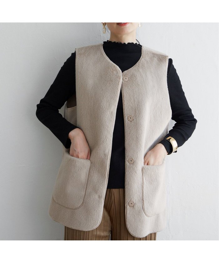 【イッカ/ikka】のファーリバーシブルベスト インテリア・キッズ・メンズ・レディースファッション・服の通販 founy(ファニー) https://founy.com/ ファッション Fashion レディースファッション Ladies' Fashion Online アウター Coat Outerwear トップス・カットソー Tops/Tshirt ベスト/ジレ Gilets/Vests フェイクスエード Faux Suede フェイクファー Faux Fur リバーシブル Reversible |ID: prp329100004594896 ipo3291000000032645339
