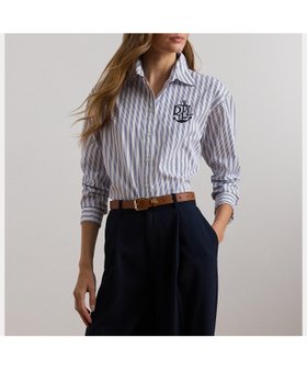【ラルフローレン/RALPH LAUREN】のリラックスド フィット ストライプド ブロードクロス シャツ 人気、トレンドファッション・服の通販 founy(ファニー) ファッション Fashion レディースファッション Ladies' Fashion Online トップス・カットソー Tops/Tshirt シャツ/ブラウス Shirts/Blouses カフス Cuffs ショルダー Shoulder ストライプ Stripe ドロップ Drop 定番 Standard 長袖 Long Sleeve フィット Fit ブロード Broad ヨーク Yoke ラウンド Round リラックス Relax |ID:prp329100004594904
