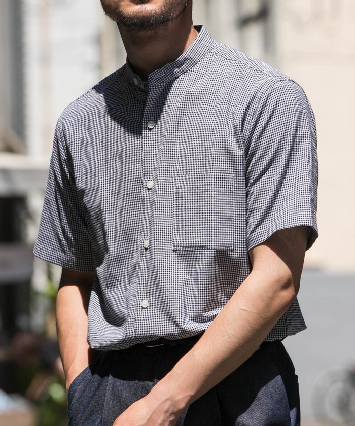 【アーバンリサーチ ロッソ/URBAN RESEARCH ROSSO / MEN】の『防シワ』『XLサイズあり』ハイパフォーマンスリネンバンド半袖シャツ インテリア・キッズ・メンズ・レディースファッション・服の通販 founy(ファニー) https://founy.com/ ファッション Fashion メンズファッション Men's Style Online サングラス Sunglasses サンダル Sandals シンプル Simple スニーカー Sneakers スラックス Slacks ダウン Down デニム Denim パフォーマンス Performance ベーシック Basic 半袖 Short Sleeve リネン Linen リュック Ruck Sack ワーク Work S/S・春夏 Ss・Spring/Summer おすすめ Recommend 夏 Summer エレガント 上品 Elegant ビジネス 仕事 通勤 Business 2025年 2025 2025春夏・S/S Ss,Spring/Summer,2025 |ID: prp329100004594920 ipo3291000000032645537