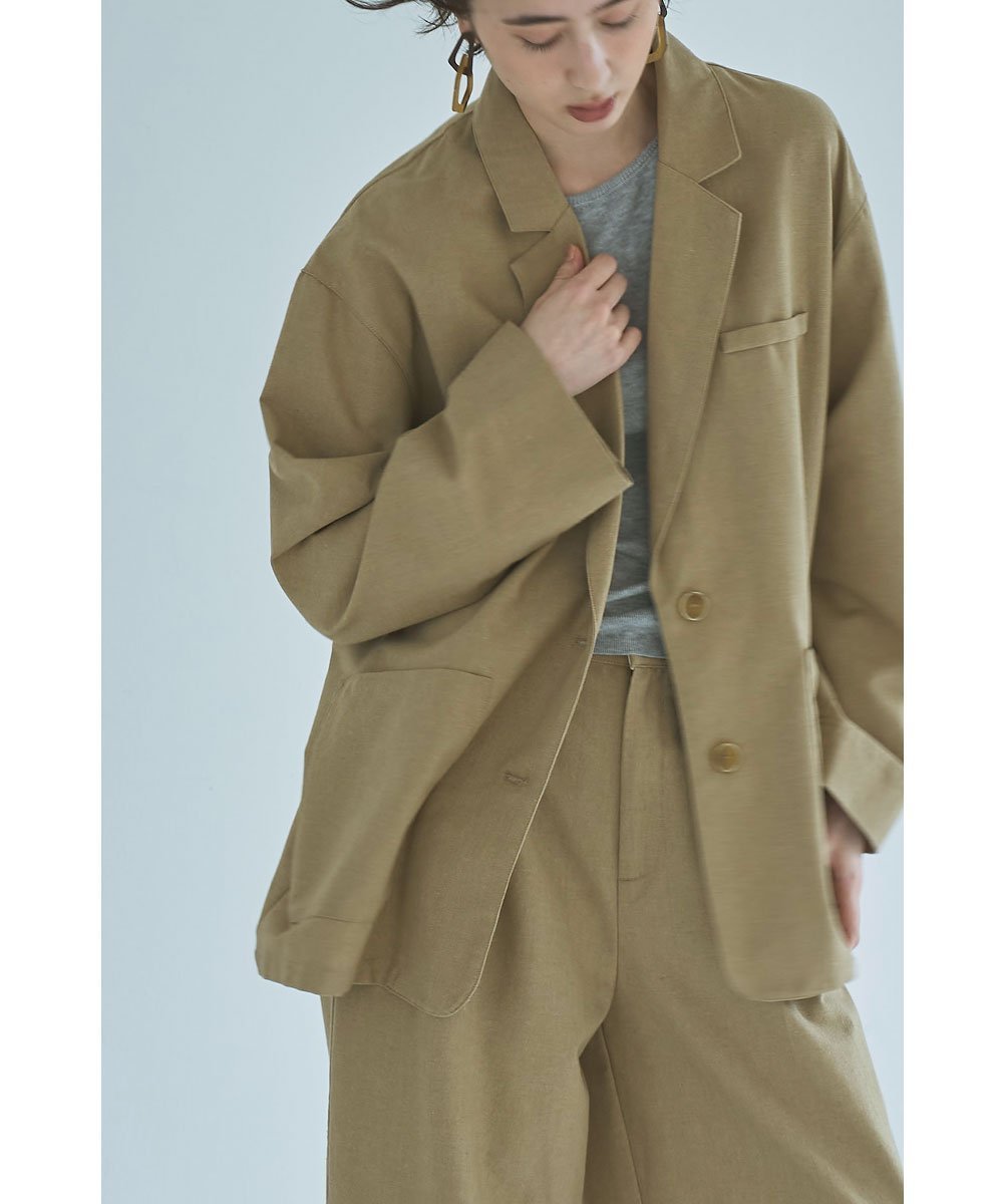 【マージュール/marjour】のLINEN BLEND OVER JACKET 人気、トレンドファッション・服の通販 founy(ファニー) 　ファッション　Fashion　レディースファッション　Fashion for Women　アウター　Coat / Outerwear Collection　レディースジャケット・軽アウター　Jackets　おすすめ　Recommended / Our Picks　アクセサリー　Fashion Accessories　インナー　Innerwear　キャミソール　Camisole, Spaghetti Strap Top　ジャケット　Jacket, Outerwear　ストレート　Straight, Straight Cut　タンク　Tank Top, Sleeveless Top　デニム　Denim, Jeans Material　マニッシュ　Mannish, Boyish　リネン　Linen, Linen Fabric　今季　This Season, Current Season　羽織　Haori, Light Jacket　 other-1|ID: prp329100004594921 ipo3291000000032645554