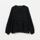 【エリオポール/heliopole】のSTRIPED CREPE SIDE SLIT BLOUSE ブラック|ID: prp329100004594928 ipo3291000000032645672