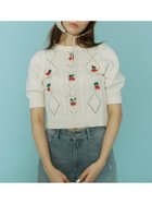 【ファーファー/FURFUR】の【WEB限定カラー】チェリーモチーフニットトップス 人気、トレンドファッション・服の通販 founy(ファニー) ファッション Fashion レディースファッション Fashion for Women トップス・カットソー Cut & Sew Tops ニット Knit Tops & Sweaters かぎ針 Crochet アイレット Eyelet Lace 半袖 Short Sleeve, Half Sleeve thumbnail WHT[001]|ID: prp329100004594932 ipo3291000000033636316