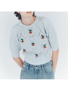 【ファーファー/FURFUR】の【WEB限定カラー】チェリーモチーフニットトップス 人気、トレンドファッション・服の通販 founy(ファニー) ファッション Fashion レディースファッション Fashion for Women トップス・カットソー Cut & Sew Tops ニット Knit Tops & Sweaters かぎ針 Crochet アイレット Eyelet Lace 半袖 Short Sleeve, Half Sleeve thumbnail LBLU[081]|ID: prp329100004594932 ipo3291000000033636319