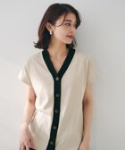 【アンタイトル/UNTITLED】の【体型カバー/ジレ風/前開き】Vネックニット グレージュ|ID: prp329100004594943 ipo3291000000032645942
