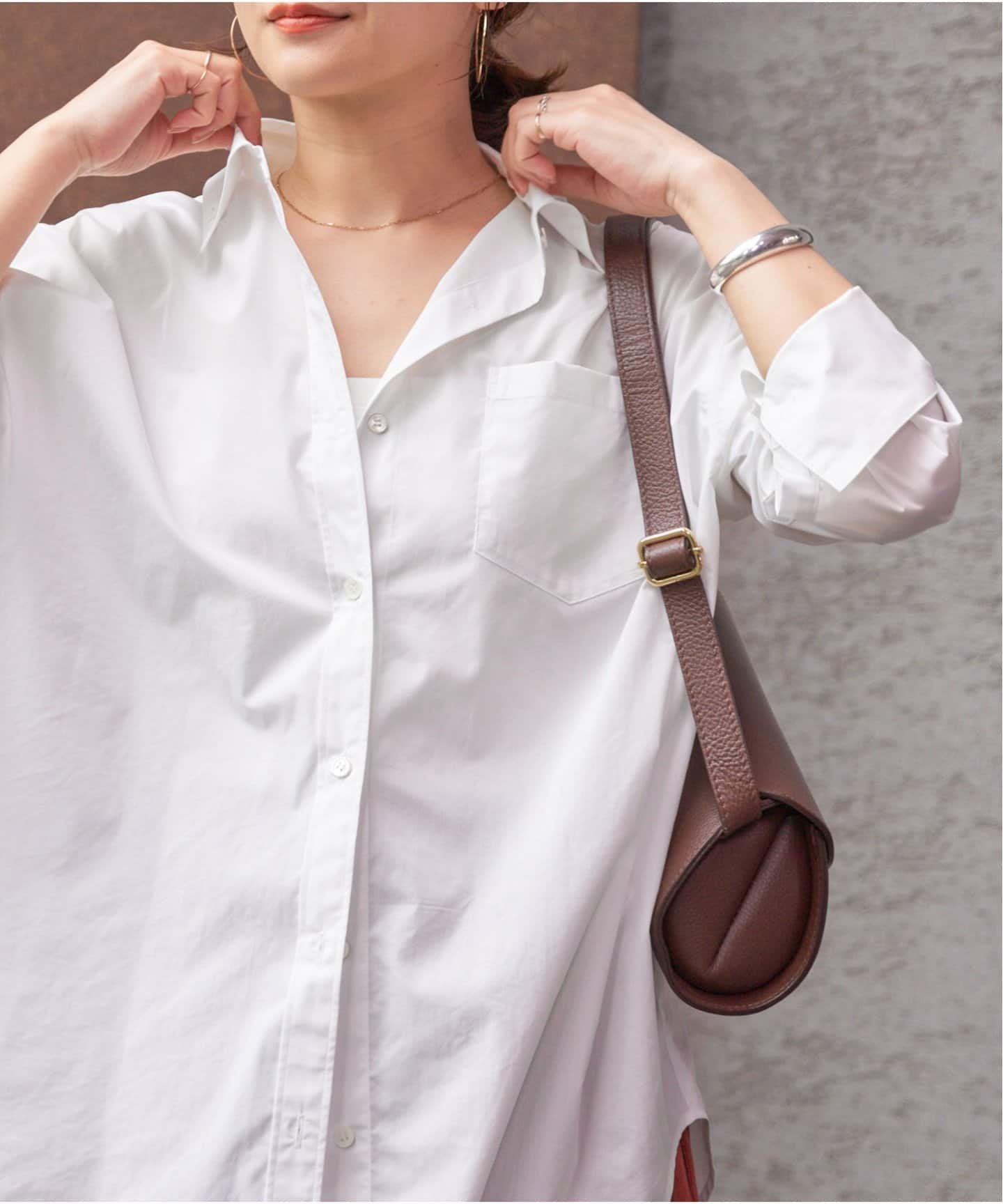 【ジャーナルスタンダード/JOURNAL STANDARD】のコンパクトコットン べーシックシャツ インテリア・キッズ・メンズ・レディースファッション・服の通販 founy(ファニー) 　ファッション　Fashion　レディースファッション　Ladies' Fashion Online　トップス・カットソー　Tops/Tshirt　シャツ/ブラウス　Shirts/Blouses　2025年　2025　2025-2026秋冬・A/W　Aw/Autumn/Winter/Fw/Fall/2025-2026　コンパクト　Compact　スタンダード　Standard　チェック　Check　ベーシック　Basic　無地　Plain Color　ホワイト|ID: prp329100004594948 ipo3291000000032646015