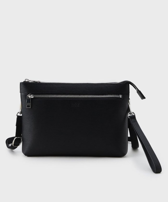 【タケオキクチ/TAKEO KIKUCHI / MEN】の水シボレザー2WAYクラッチバッグ インテリア・キッズ・メンズ・レディースファッション・服の通販 founy(ファニー) https://founy.com/ ファッション Fashion メンズファッション Men's Style Online バッグ Bag/Men クラッチ Clutch ショルダー Shoulder ポケット Pocket 定番 Standard |ID: prp329100004594949 ipo3291000000032646029