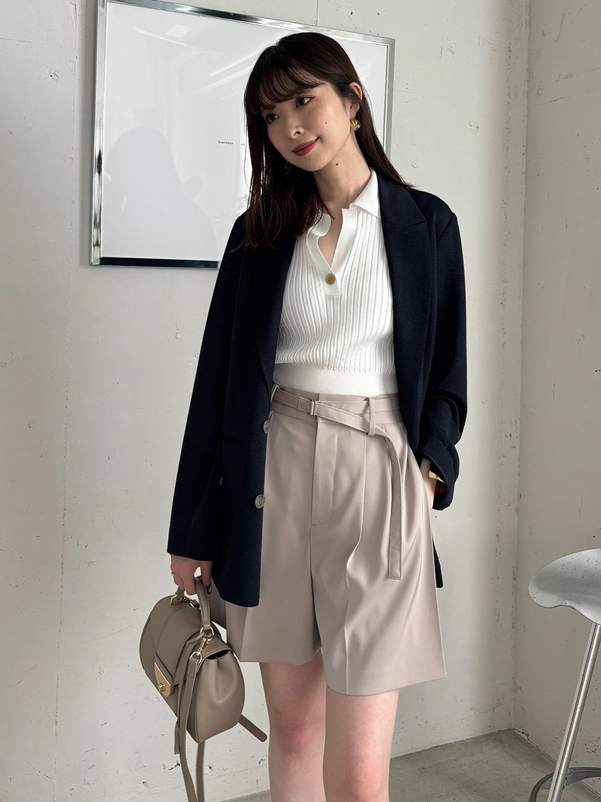 【フレイ アイディー/FRAY I.D】のダブルサテンショートパンツ インテリア・キッズ・メンズ・レディースファッション・服の通販 founy(ファニー) 　雑誌掲載アイテム　Magazine Items　ファッション雑誌　Fashion Magazines　ビジンヒャッカ　美人百花　ファッション　Fashion　レディースファッション　Ladies' Fashion Online　パンツ　Pants　ハーフ / ショートパンツ　Short Pants　4月号　April Issue　サテン　Satin　ショート　Short　スマート　Smart　センター　Center　雑誌　Magazine　ダブル　Double　フレア　Flare　ポケット　Pocket　6月号　June Issue　エレガント 上品　Elegant　BEG[037]|ID: prp329100004594958 ipo3291000000032646209