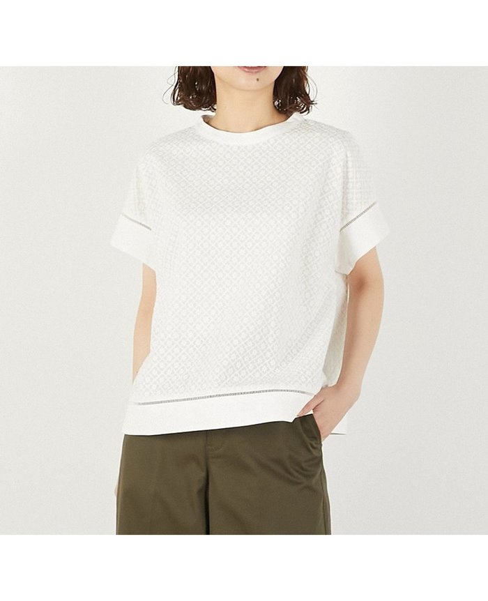 【メルローズ クレール/MELROSE claire】のコットンレースブラウス インテリア・キッズ・メンズ・レディースファッション・服の通販 founy(ファニー) https://founy.com/ ファッション Fashion レディースファッション Ladies' Fashion Online トップス・カットソー Tops/Tshirt シャツ/ブラウス Shirts/Blouses シンプル Simple スタンド Stand ブロード Broad |ID: prp329100004594961 ipo3291000000032646238