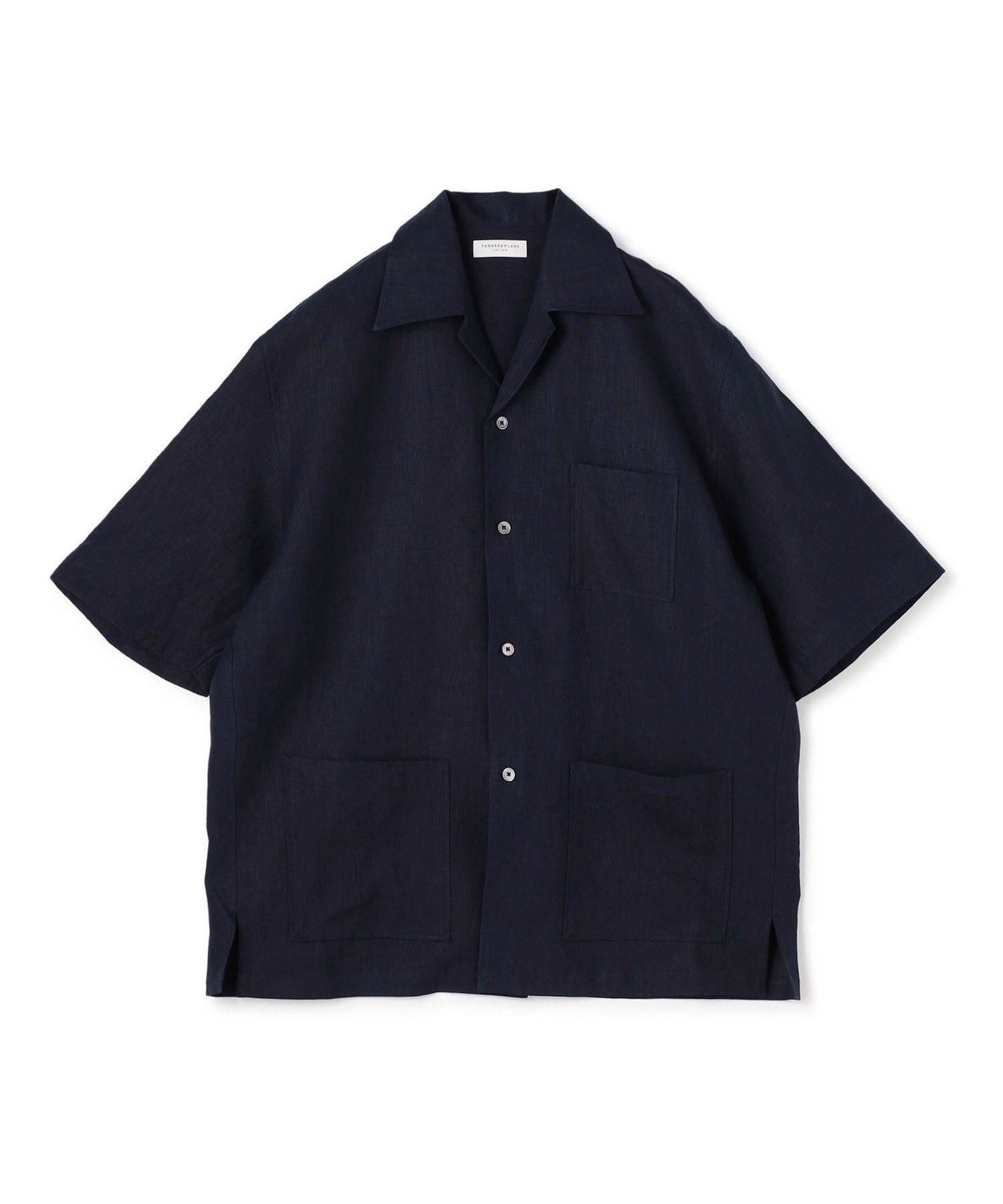 【トゥモローランド/TOMORROWLAND / MEN】のリネン オープンカラーシャツ インテリア・キッズ・メンズ・レディースファッション・服の通販 founy(ファニー) 　ファッション　Fashion　メンズファッション　Men's Style Online　バランス　Balance　ポケット　Pocket　リネン　Linen　半袖　Short Sleeve　69 ネイビー|ID: prp329100004594992 ipo3291000000032646718