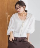 【ドロワット ロートレアモン/Droite Lautreamont】の変わり織りメッシュパーカー≪手洗い可能≫ オフホワイト|ID: prp329100004594995 ipo3291000000032646740