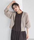 【ドロワット ロートレアモン/Droite Lautreamont】の変わり織りメッシュパーカー≪手洗い可能≫ ベージュ|ID: prp329100004594995 ipo3291000000032646744