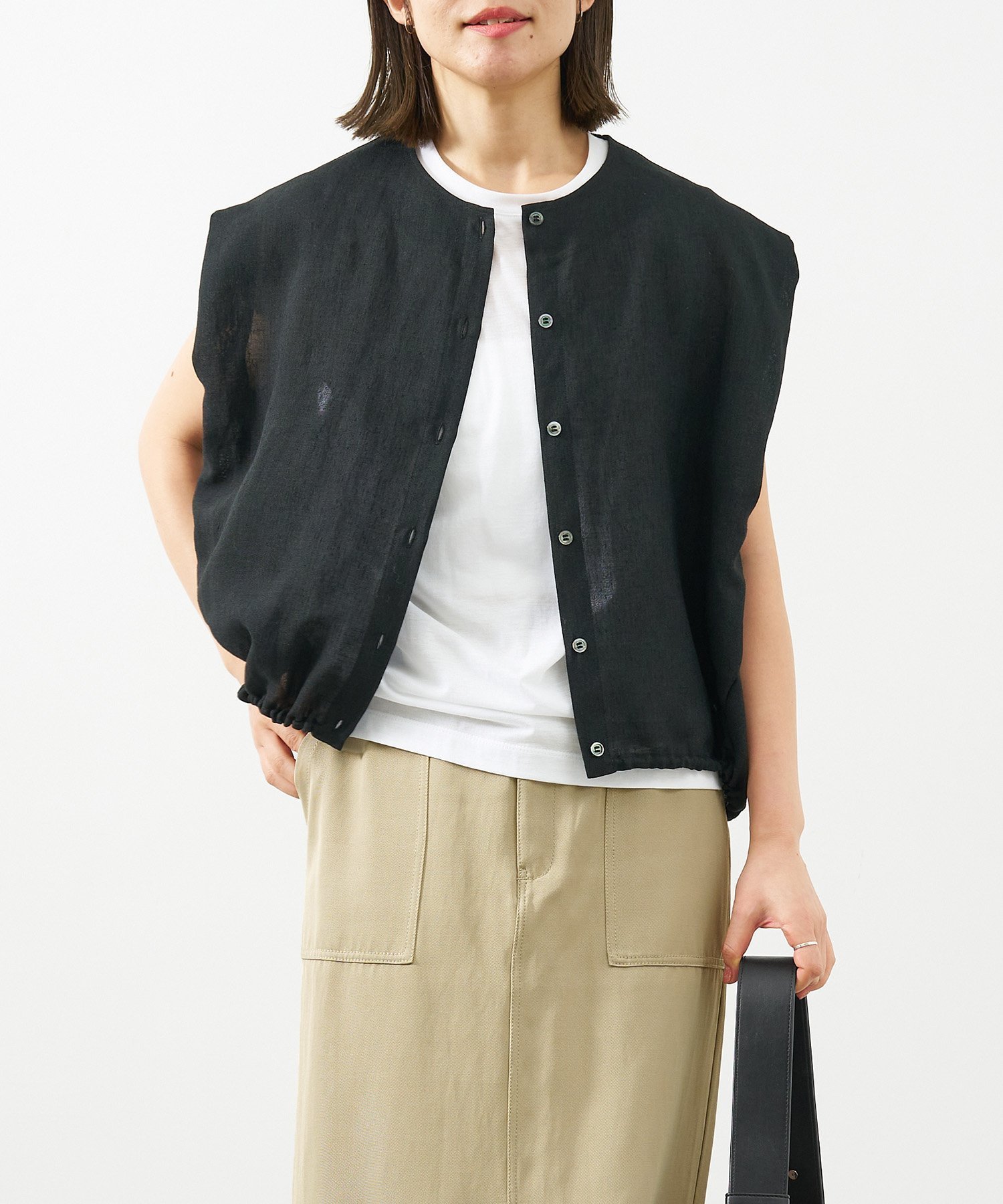 【マイカ ディール/MICA & DEAL】のヘムギャザーブラウス インテリア・キッズ・メンズ・レディースファッション・服の通販 founy(ファニー) 　ファッション　Fashion　レディースファッション　Ladies' Fashion Online　トップス・カットソー　Tops/Tshirt　シャツ/ブラウス　Shirts/Blouses　羽織　Haori　BLACK|ID: prp329100004595027 ipo3291000000032647101