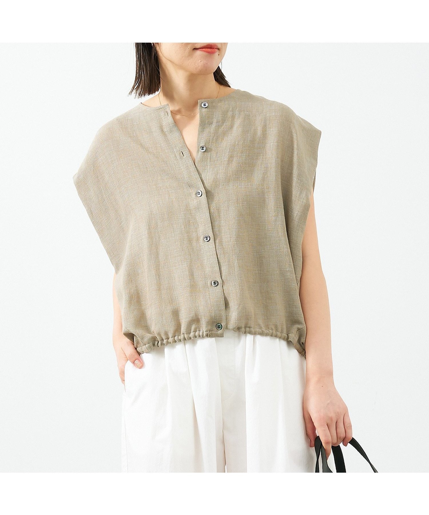 【マイカ ディール/MICA & DEAL】のヘムギャザーブラウス インテリア・キッズ・メンズ・レディースファッション・服の通販 founy(ファニー) 　ファッション　Fashion　レディースファッション　Ladies' Fashion Online　トップス・カットソー　Tops/Tshirt　シャツ/ブラウス　Shirts/Blouses　羽織　Haori　BEIGE|ID: prp329100004595027 ipo3291000000032647103