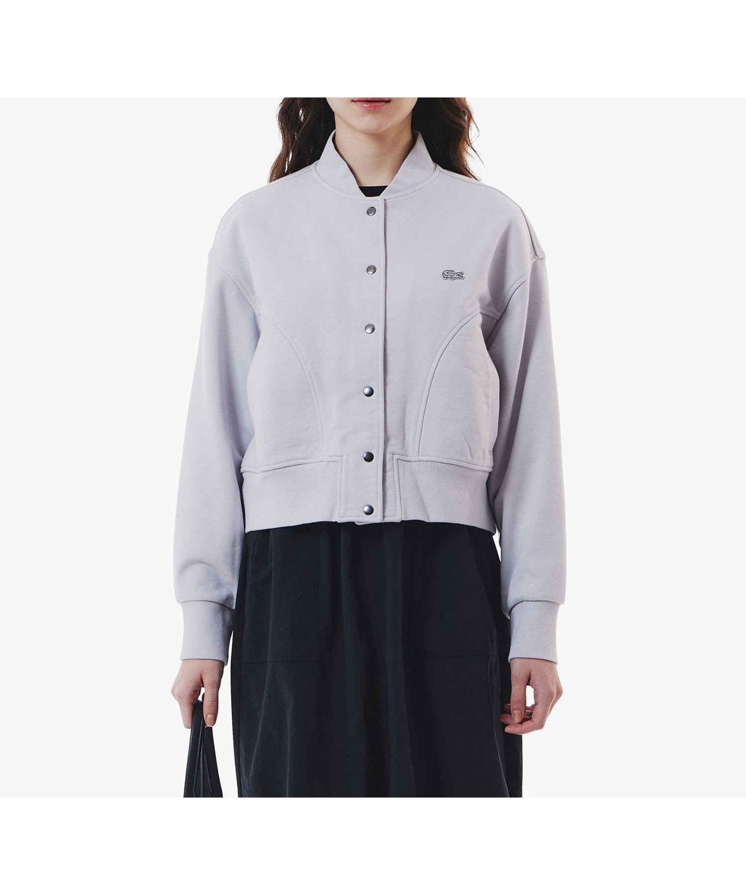 【ラコステ/LACOSTE】の裏パイルスウェット MA-1ブルゾン インテリア・キッズ・メンズ・レディースファッション・服の通販 founy(ファニー) 　ファッション　Fashion　レディースファッション　Ladies' Fashion Online　アウター　Coat Outerwear　ブルゾン　Blouson/Jackets　MA-1　MA-1　トップス・カットソー　Tops/Tshirt　パーカ　Sweats　スウェット　Sweat　ショート　Short　スウェット　Sweat　トレンド　Trend　ブルゾン　Blouson　マニッシュ　Mannish　ワイド　Wide　春　Spring　ライトグレー|ID: prp329100004595031 ipo3291000000032647173