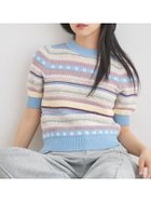 【リリーブラウン/Lily Brown】のファンシーランダムボーダーニット LBLU[081]|ID: prp329100004595034 ipo3291000000032647258