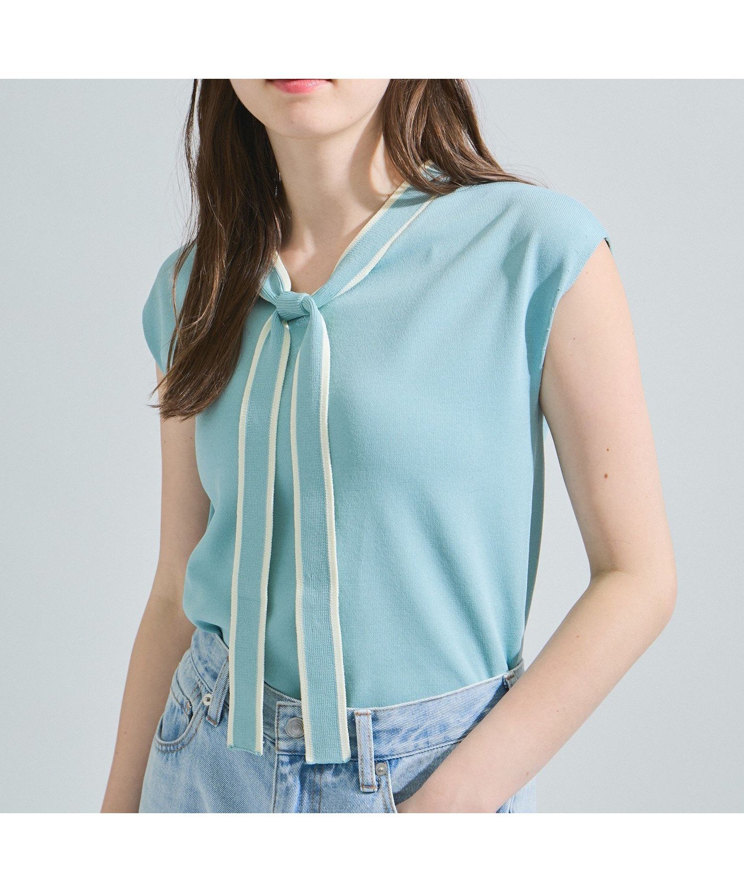 【ケティ/Ketty】のボウタイニットトップス≪手洗い可能≫ インテリア・キッズ・メンズ・レディースファッション・服の通販 founy(ファニー) 　ファッション　Fashion　レディースファッション　Ladies' Fashion Online　トップス・カットソー　Tops/Tshirt　ニット　Knit Tops　おすすめ　Recommend　コンパクト　Compact　フォルム　Form　フレア　Flare　ポケット　Pocket　ワイド　Wide　ブルー|ID: prp329100004595045 ipo3291000000032647459