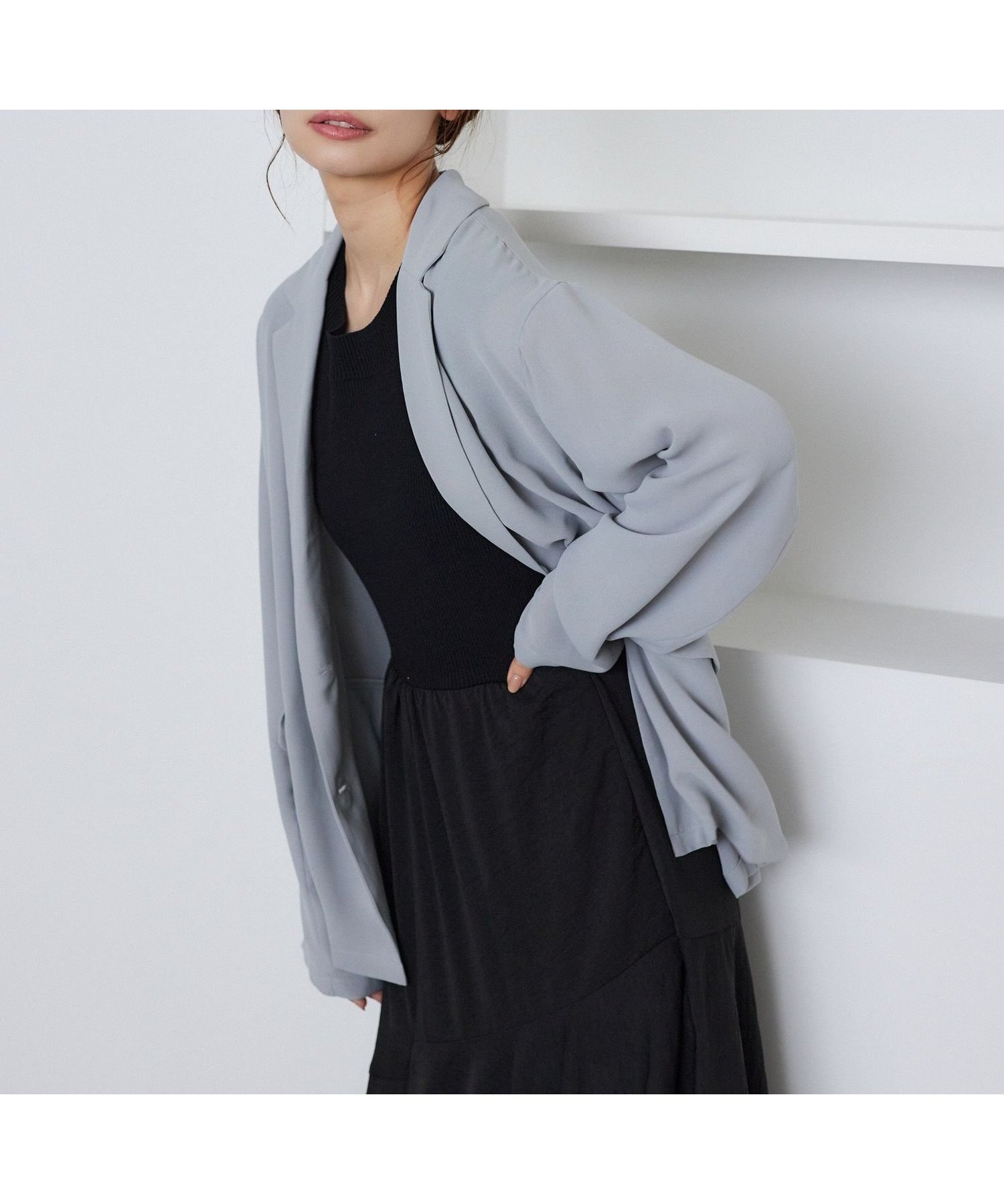 【ミスティ ウーマン/mysty woman】のシアーテーラードジャケット インテリア・キッズ・メンズ・レディースファッション・服の通販 founy(ファニー) 　ファッション　Fashion　レディースファッション　Ladies' Fashion Online　アウター　Coat Outerwear　ジャケット　Jackets　テーラードジャケット　Tailored Jackets　おすすめ　Recommend　インナー　Inner　カットソー　Cut And Sew　シンプル　Simple　ジャケット　Jacket　ストレート　Straight　フォーマル　Formal　エレガント 上品　Elegant　夏　Summer　春　Spring　S/S・春夏　Ss・Spring/Summer　グレー|ID: prp329100004595047 ipo3291000000032647570