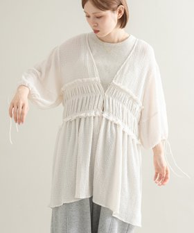 【ケービーエフ/KBF / URBAN RESEARCH】のフロントリボンチュニック 人気、トレンドファッション・服の通販 founy(ファニー) ファッション Fashion レディースファッション Ladies' Fashion Online トップス・カットソー Tops/Tshirt 2025年 2025 2025春夏・S/S Ss,Spring/Summer,2025 シャーリング Shirring チュニック Tunic デニム Denim フェミニン Feminine フレア Flare 夏 Summer S/S・春夏 Ss・Spring/Summer |ID:prp329100004595052