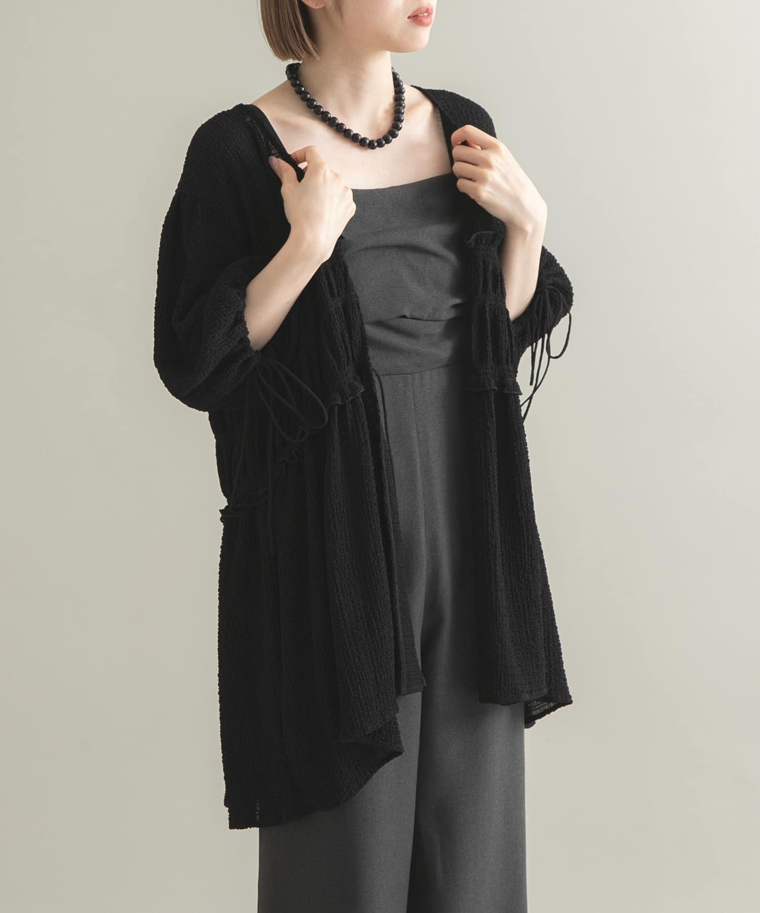 【ケービーエフ/KBF / URBAN RESEARCH】のフロントリボンチュニック インテリア・キッズ・メンズ・レディースファッション・服の通販 founy(ファニー) 　ファッション　Fashion　レディースファッション　Ladies' Fashion Online　トップス・カットソー　Tops/Tshirt　2025年　2025　2025春夏・S/S　Ss,Spring/Summer,2025　シャーリング　Shirring　チュニック　Tunic　デニム　Denim　フェミニン　Feminine　フレア　Flare　夏　Summer　S/S・春夏　Ss・Spring/Summer　BLACK|ID: prp329100004595052 ipo3291000000032647623