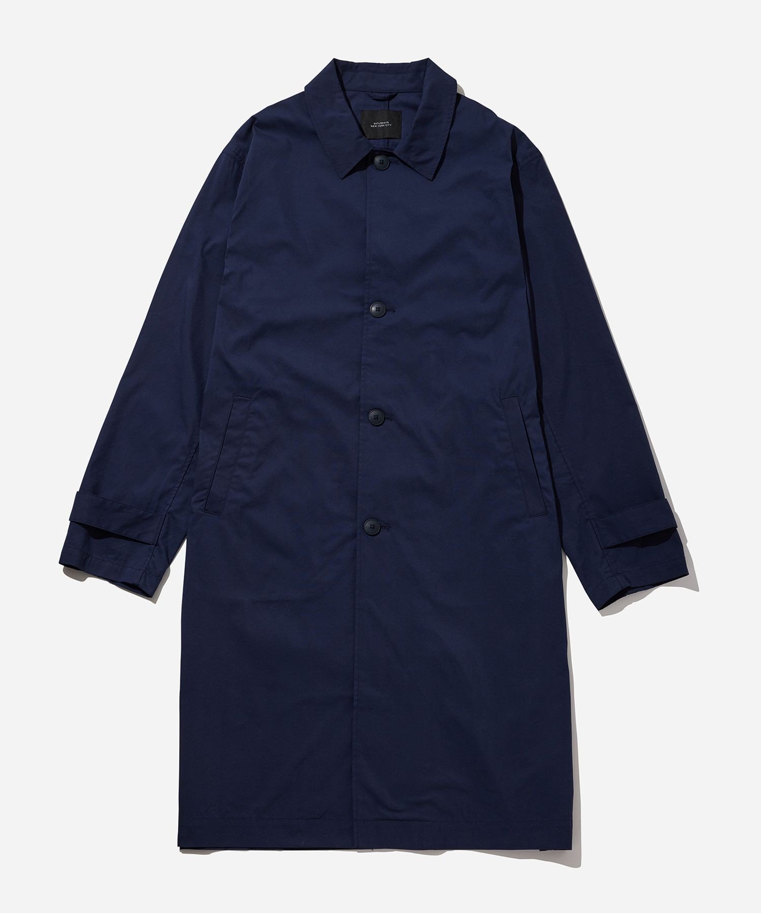 【サタデイズ ニューヨークシティ/SATURDAYS NYC】のCLYDE TRENCH COAT インテリア・キッズ・メンズ・レディースファッション・服の通販 founy(ファニー) 　ファッション　Fashion　レディースファッション　Ladies' Fashion Online　アウター　Coat Outerwear　コート　Coats　トレンチコート　Trench Coats　クラシック　Classic　シンプル　Simple　スリーブ　Sleeve　ビジネス 仕事 通勤　Business　フロント　Front　軽量　Lightweight　ネイビー(40)|ID: prp329100004595061 ipo3291000000032647788