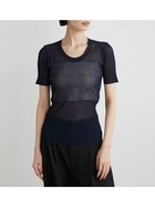 【ミースロエ/MIESROHE】のUネックハーフスリーブシアーNT 人気、トレンドファッション・服の通販 founy(ファニー) ファッション Fashion レディースファッション Ladies' Fashion Online シンプル Simple デコルテ Decolletage エレガント 上品 Elegant thumbnail NVY[089]|ID: prp329100004595073 ipo3291000000032647929