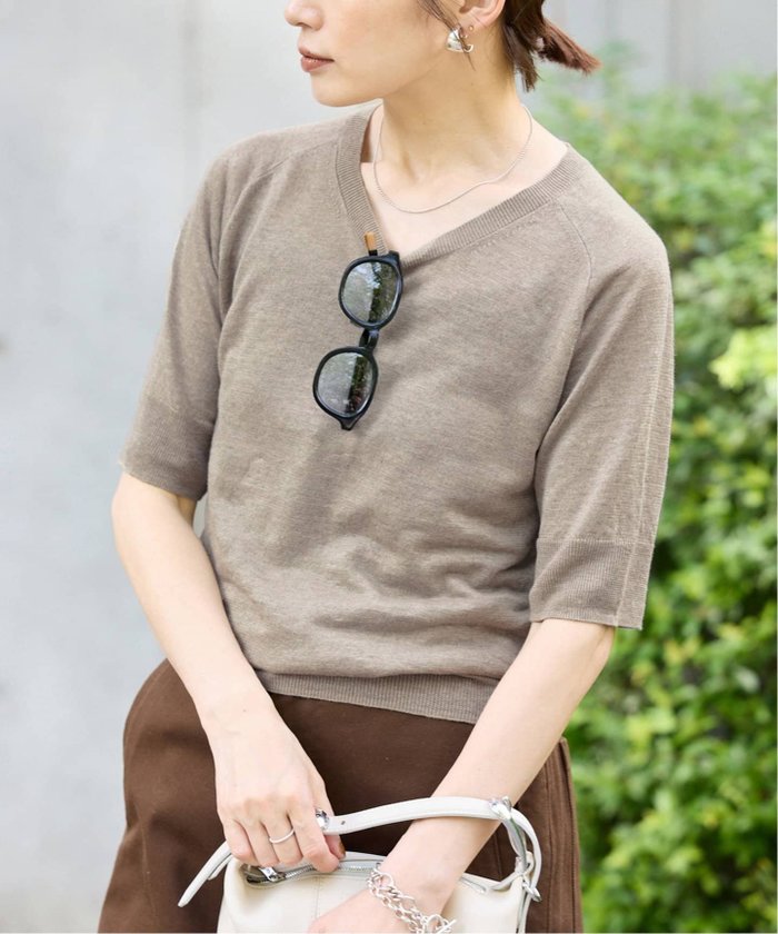 【イエナ/IENA】のフレンチリネンハーフスリーブプルオーバー インテリア・キッズ・メンズ・レディースファッション・服の通販 founy(ファニー) https://founy.com/ ファッション Fashion レディースファッション Ladies' Fashion Online トップス・カットソー Tops/Tshirt プルオーバー Pullover 2025年 2025 2025春夏・S/S Ss,Spring/Summer,2025 おすすめ Recommend アンサンブル Ensemble カーディガン Cardigan フランス France フレンチ French リネン Linen 定番 Standard 楽ちん Easy |ID: prp329100004595249 ipo3291000000032650876