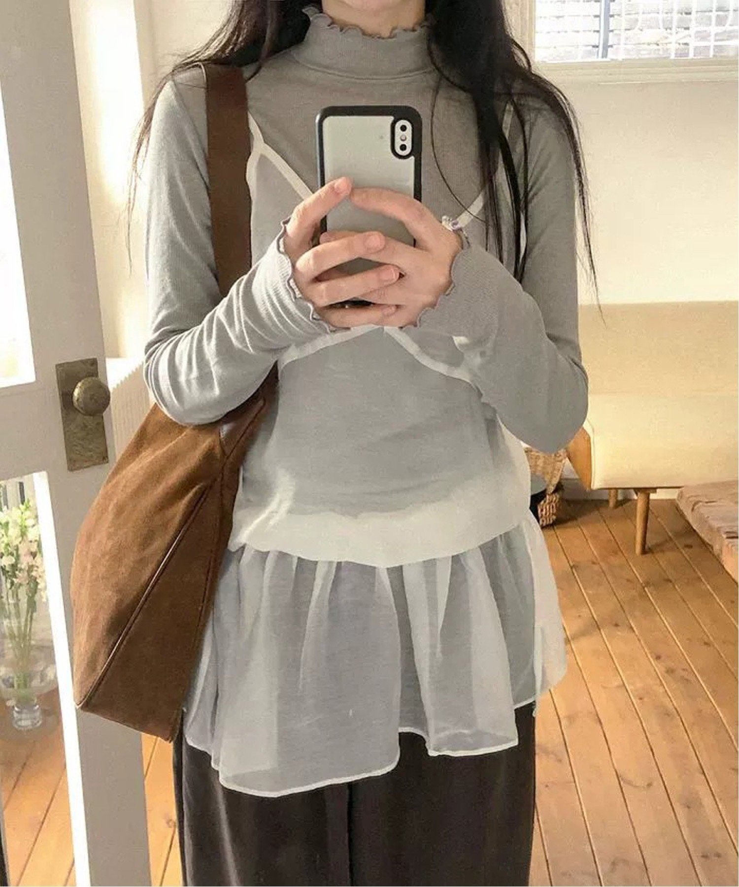 【チェルカ/CERCA】のMEMECLE/【 MEMECLE / メメクル 】シースルーフリルキャミワンピース 人気、トレンドファッション・服の通販 founy(ファニー) 　ファッション　Fashion　レディースファッション　Ladies' Fashion Online　ワンピース　Dress　キャミワンピース　No Sleeve Dresses　おすすめ　Recommend　インナー　Inner　シアー　Sheer　スウェット　Sweat　スラックス　Slacks　チュール　Tulle　デニム　Denim　パーカー　Hoodie　フリル　Frills　 other-1|ID: prp329100004595273 ipo3291000000032651232