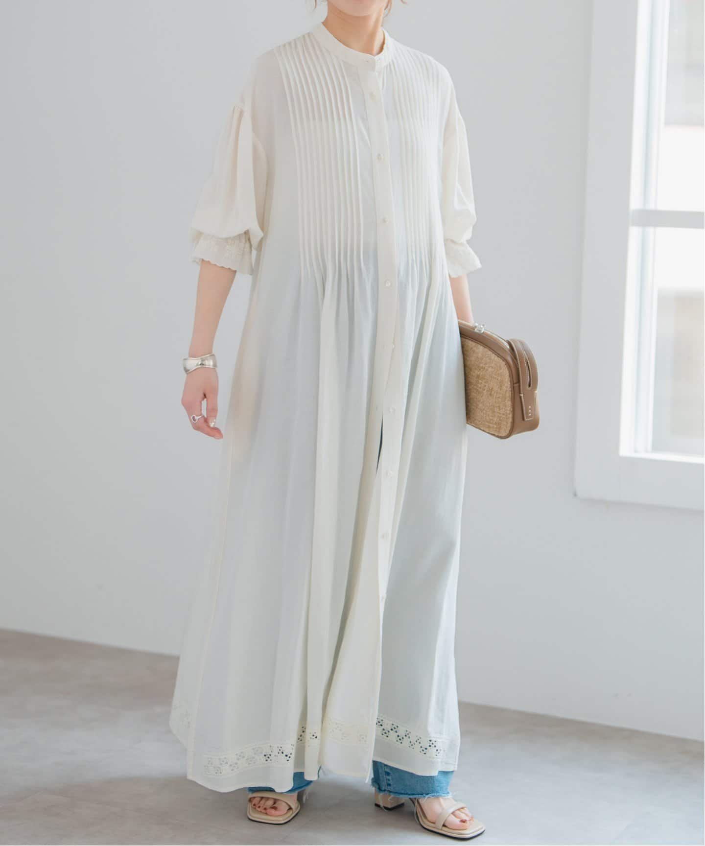 【スピック&スパン/Spick & Span】の刺繍ドレス 人気、トレンドファッション・服の通販 founy(ファニー) 　ファッション　Fashion　レディースファッション　Ladies' Fashion Online　ワンピース　Dress　ドレス　Party Dresses　サンダル　Sandals　シューズ　Shoes　スニーカー　Sneakers　ドレス　Dress　フラット　Flat　ブラウジング　Browsing　モノトーン　Monotone　リネン　Linen　エレガント 上品　Elegant　羽織　Haori　 other-1|ID: prp329100004595288 ipo3291000000032651343
