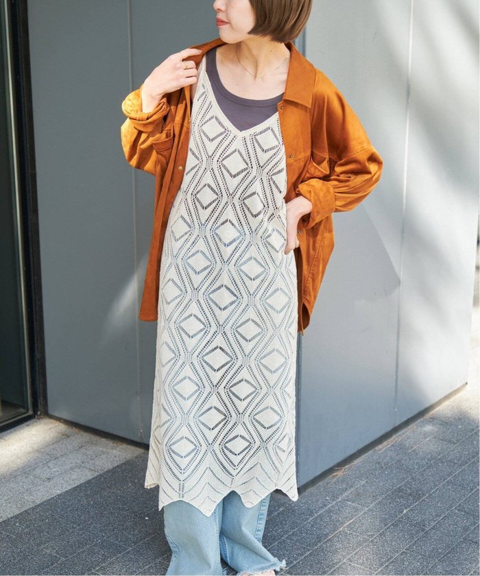 【スピック&スパン/Spick & Span】の《追加》ダイヤ透かし編みニットキャミワンピース インテリア・キッズ・メンズ・レディースファッション・服の通販 founy(ファニー) https://founy.com/ ファッション Fashion レディースファッション Ladies' Fashion Online ワンピース Dress キャミワンピース No Sleeve Dresses 透かし Watermark |ID: prp329100004595289 ipo3291000000032651353