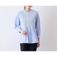 【リリアンビューティエクラ/Liliane Burty ECLAT】の【Charme par Eclat】ペンシルブロード スモッキングブラウス 人気、トレンドファッション・服の通販 founy(ファニー) ファッション Fashion レディースファッション Ladies' Fashion Online トップス・カットソー Tops/Tshirt シャツ/ブラウス Shirts/Blouses ギャザー Gather コレクション Collection ショルダー Shoulder ストライプ Stripe スモッキング Smocking スリット Slit デニム Denim トレンド Trend ドロップ Drop 長袖 Long Sleeve ブロード Broad ペンシル Pencil リュクス Luxe ロング Long おすすめ Recommend |ID:prp329100004595290