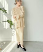 【セレクトモカ/SELECT MOCA】の【サイズ展開あり】2WAYアメリカンスリーブロングニットワンピース ライトベージュ-200|ID: prp329100004595293 ipo3291000000033568192