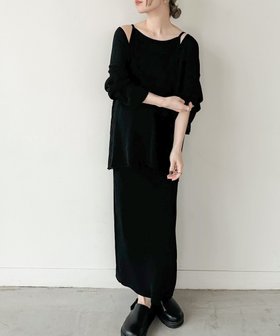 【セレクトモカ/SELECT MOCA】の【サイズ展開あり】2WAYアメリカンスリーブロングニットワンピース 人気、トレンドファッション・服の通販 founy(ファニー) ファッション Fashion レディースファッション Fashion for Women ワンピース Dresses ニットワンピース Knit Dresses サマー Summer, Summer Style シンプル Simple, Minimal |ID:prp329100004595293