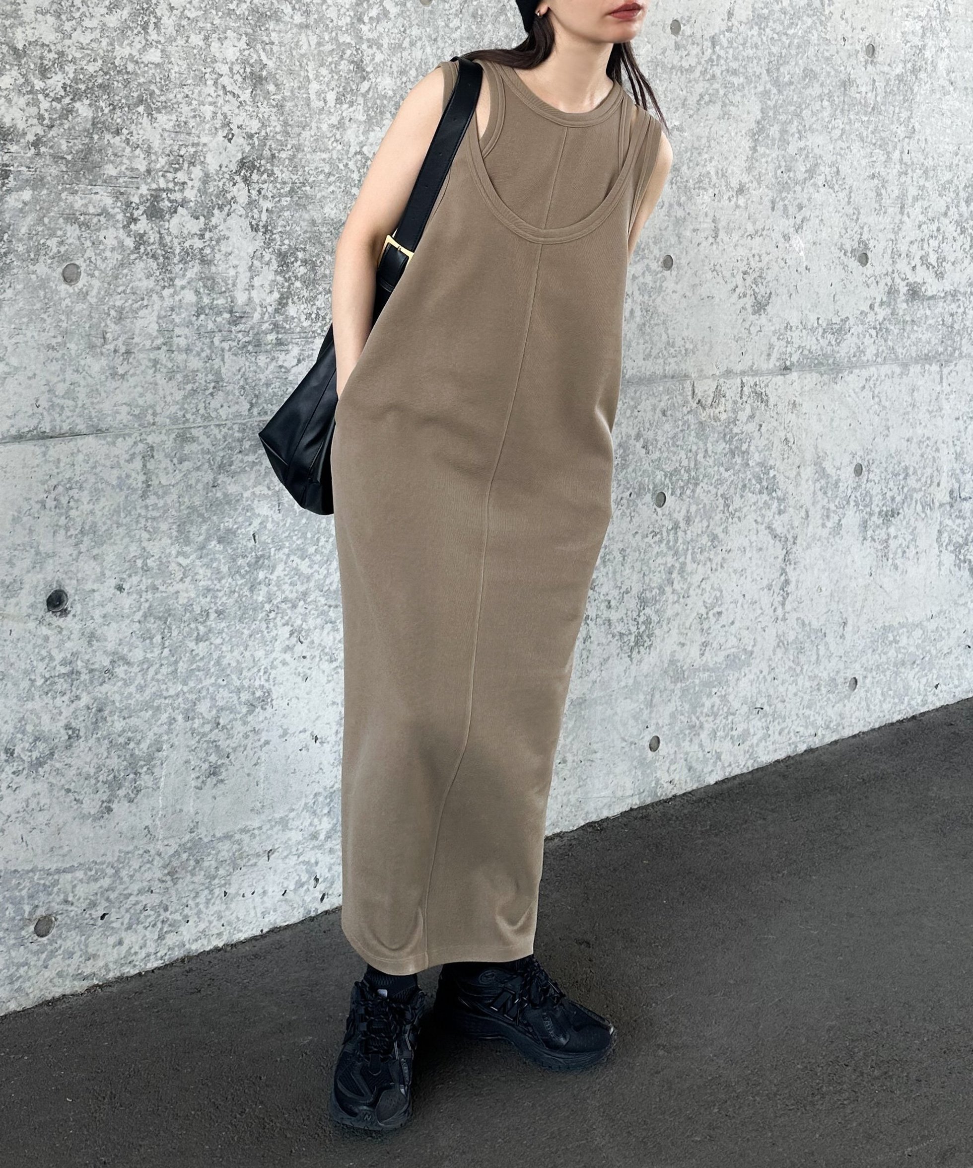 【その他のブランド/Other】のアメスリレイヤードワンピースセット インテリア・キッズ・メンズ・レディースファッション・服の通販 founy(ファニー) 　ファッション　Fashion　レディースファッション　Fashion for Women　ワンピース　Dresses　インナー　Innerwear　ショート　Short, Short Length　シンプル　Simple, Minimal　タンク　Tank Top, Sleeveless Top　トレンド　Trend, Trending Now　今季　This Season, Current Season　グレイッシュベージュ-230|ID: prp329100004595295 ipo3291000000032651455