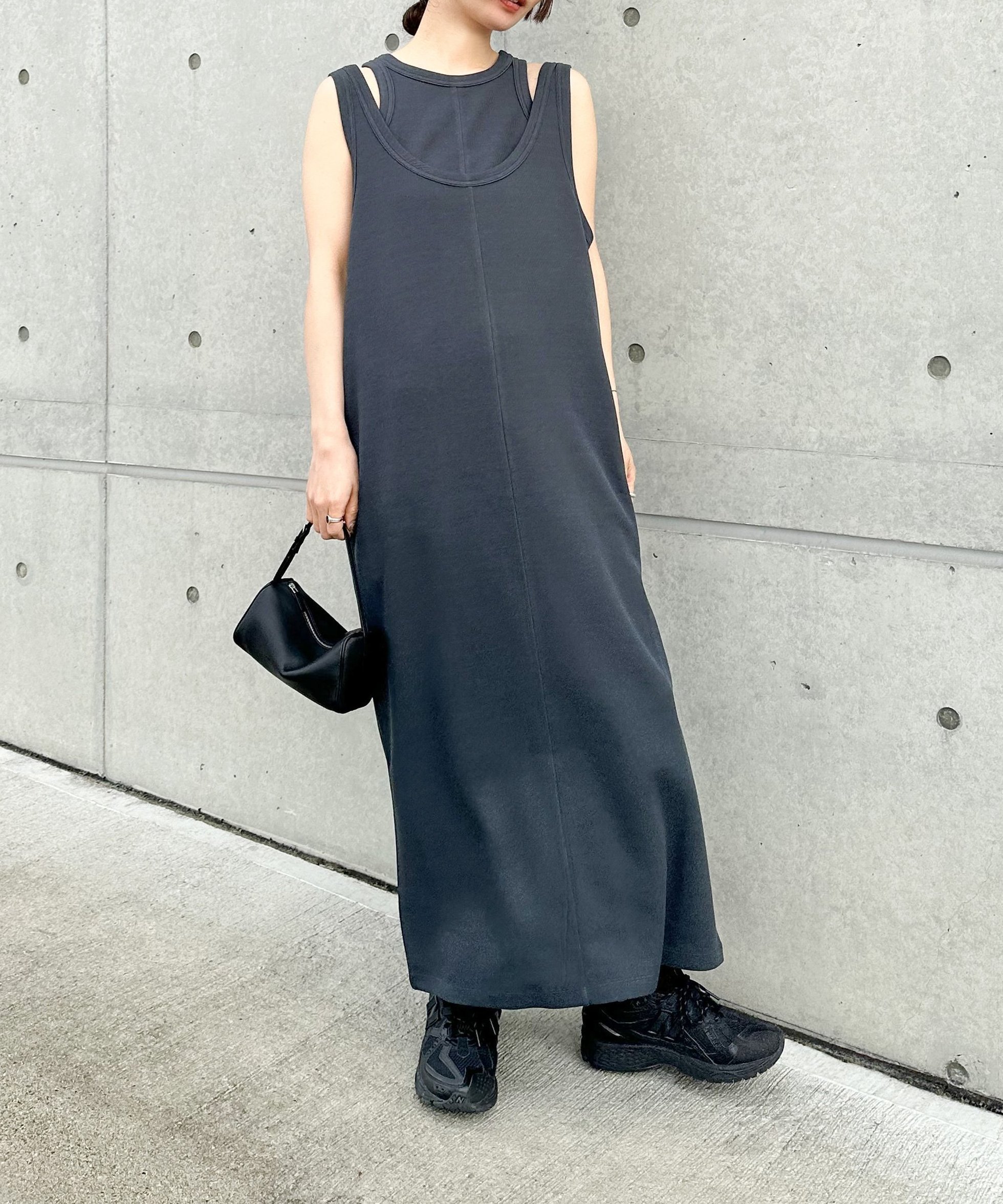 【その他のブランド/Other】のアメスリレイヤードワンピースセット インテリア・キッズ・メンズ・レディースファッション・服の通販 founy(ファニー) 　ファッション　Fashion　レディースファッション　Fashion for Women　ワンピース　Dresses　インナー　Innerwear　ショート　Short, Short Length　シンプル　Simple, Minimal　タンク　Tank Top, Sleeveless Top　トレンド　Trend, Trending Now　今季　This Season, Current Season　ダークグレー900|ID: prp329100004595295 ipo3291000000032651458