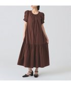 【ビームス ウイメン/BEAMS】のギャザー パフスリーブ ワンピース BROWN|ID: prp329100004595313 ipo3291000000032651575