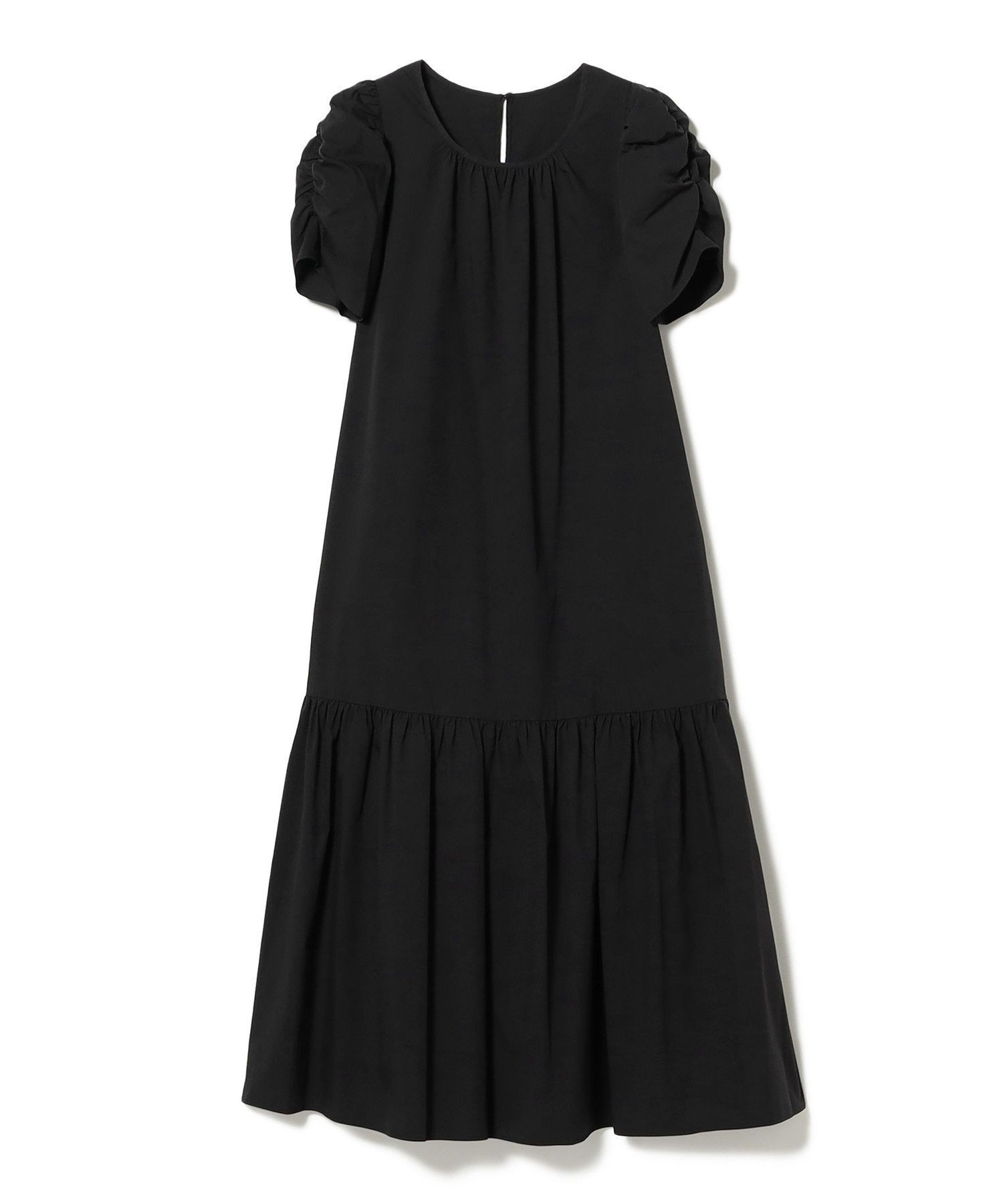 【ビームス ウイメン/BEAMS】のギャザー パフスリーブ ワンピース インテリア・キッズ・メンズ・レディースファッション・服の通販 founy(ファニー) 　ファッション　Fashion　レディースファッション　Ladies' Fashion Online　ワンピース　Dress　ギャザー　Gather　スリーブ　Sleeve　トレンド　Trend　エレガント 上品　Elegant　定番　Standard　BLACK|ID: prp329100004595313 ipo3291000000032651576