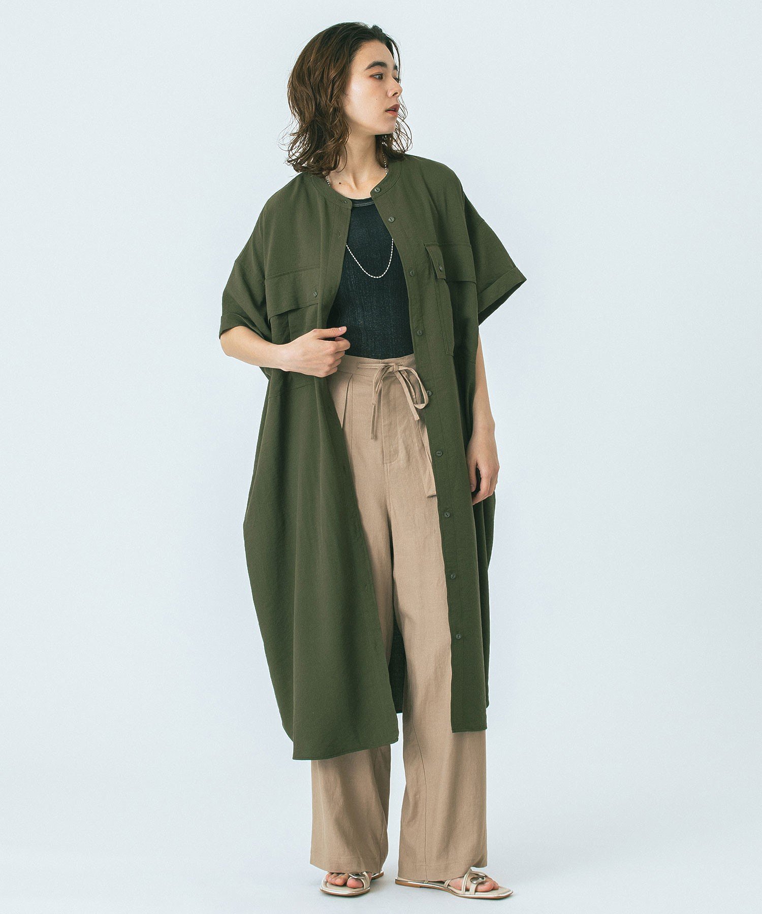 【ローズバッド/ROSE BUD】のGENE HEAVENS/WORK POCKET SHIRT DRESS インテリア・キッズ・メンズ・レディースファッション・服の通販 founy(ファニー) 　ファッション　Fashion　レディースファッション　Ladies' Fashion Online　トップス・カットソー　Tops/Tshirt　シャツ/ブラウス　Shirts/Blouses　ロング / Tシャツ　T-Shirts　ワンピース　Dress　ドレス　Party Dresses　エレガント 上品　Elegant　シンプル　Simple　ジーンズ　Jeans　バランス　Balance　フロント　Front　ボトム　Bottom　ポケット　Pocket　羽織　Haori　リラックス　Relax　ワーク　Work　おすすめ　Recommend　OLIVE|ID: prp329100004595318 ipo3291000000032651631