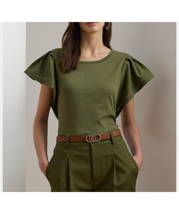 【ラルフローレン/RALPH LAUREN】のジャージー フラッタースリーブ Tシャツ インテリア・キッズ・メンズ・レディースファッション・服の通販 founy(ファニー) https://founy.com/ ファッション Fashion レディースファッション Ladies' Fashion Online トップス・カットソー Tops/Tshirt シャツ/ブラウス Shirts/Blouses ロング / Tシャツ T-Shirts ジャージー Jersey フィット Fit フェミニン Feminine フロント Front リラックス Relax |ID: prp329100004595326 ipo3291000000032651707