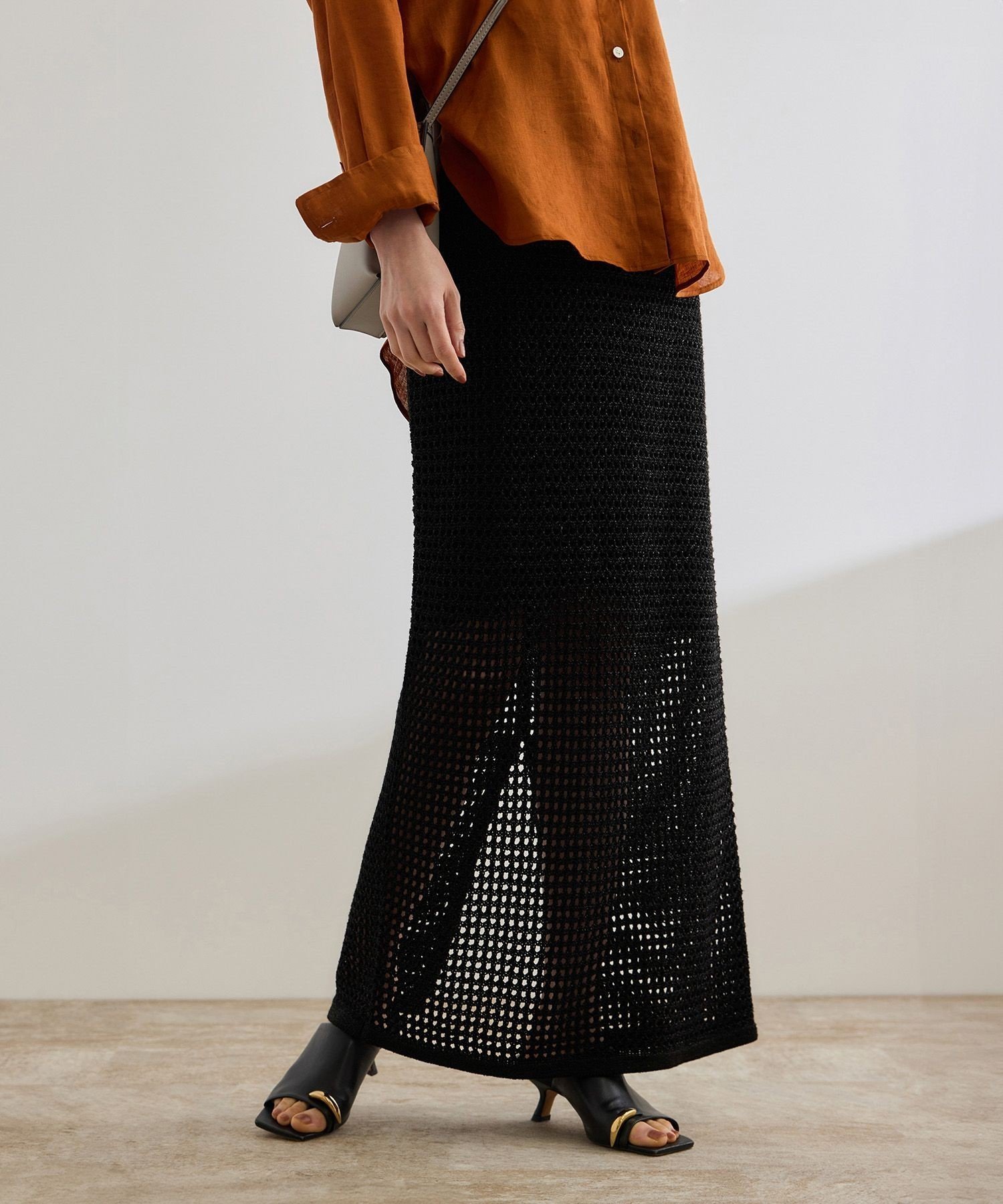 【ロペ/ROPE'】のラメメッシュスカート/セットアップ対応 インテリア・キッズ・メンズ・レディースファッション・服の通販 founy(ファニー) 　ファッション　Fashion　レディースファッション　Ladies' Fashion Online　セットアップ　Setup　スカート　Skirt　おすすめ　Recommend　エレガント 上品　Elegant　ジャケット　Jacket　セットアップ　Set Up　ポケット　Pocket　リネン　Linen　ブラック(01)|ID: prp329100004595333 ipo3291000000032651835