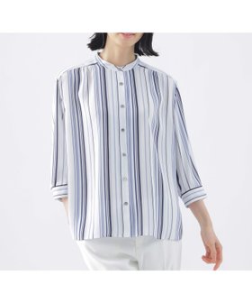 【トランスワーク/TRANS WORK】の【ウォッシャブル】マルチストライププリントシャツブラウス 人気、トレンドファッション・服の通販 founy(ファニー) ファッション Fashion レディースファッション Ladies' Fashion Online トップス・カットソー Tops/Tshirt シャツ/ブラウス Shirts/Blouses インナー Inner ウォッシャブル Washable サテン Satin ジャケット Jacket ストライプ Stripe バランス Balance プリント Print 夏 Summer 抗菌 Antibacterial 春 Spring 秋 Autumn/Fall 羽織 Haori |ID:prp329100004595364